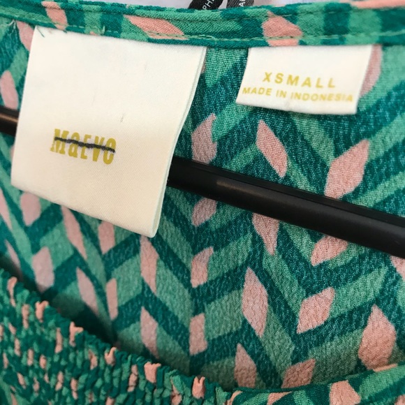 •Maeve• Evaline Printed Dress Green Anthropologie - Picture 4 of 5